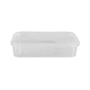 Pote Plástico Retangular com Lacre 350mL 10 unidades - Prafesta