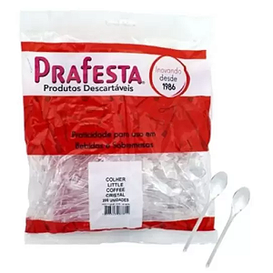 PRAFESTA COLHER LITTLE CAFFE BRANC C/100