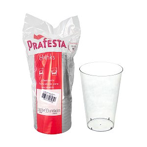 Copo de Plástico Bremen 300ml 10 unidades - Prafesta
