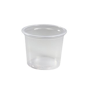 Embalagem Pote com Tampa Redondo G310 Cristal 350mL 25 unidades - Galvanotek