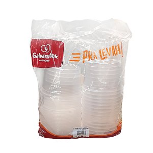 Embalagem Pote com Tampa G315 Cristal 1000mL 20 unidades - Galvanotek