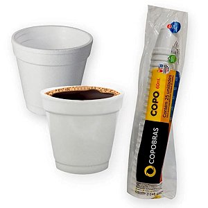 Copo de Isopor Térmico 60mL Branco C/25 Copobras