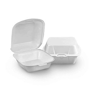 Hamburgueira de Isopor CH-001 Branco C/400 Copobras