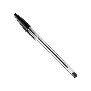 Caneta Esferográfica BIC Cristal Original Preta Ponta Média de 1.0mm 50 unidades - BIC