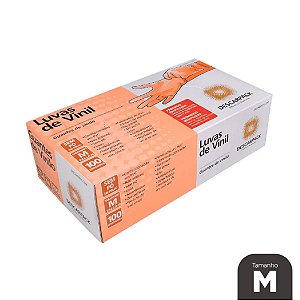 Luva Vinil  Para Procedimento Não Cirúrgicos Sem Pó c/100 (M) Descarpack