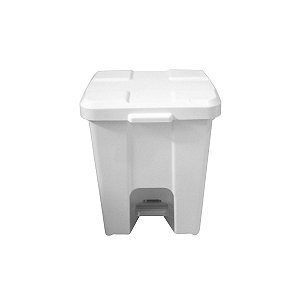 Lixeira Quadrada com Pedal 15L Branca -JSN