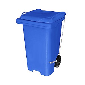 Lixeira Container com Pedal Roda 240L Azul - JSN