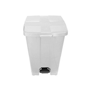 Lixeira Quadrada com Pedal 25L Branca - JSN