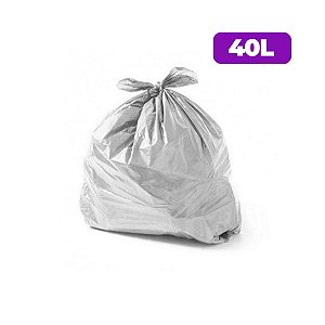 Saco para Lixo Reforçado 40 Lt Leitoso c/ 100 und - Wide Stock