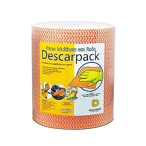 Pano Multiuso 28cm X 300m Laranja Rolo - Descarpack