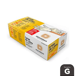 Luva Latex Para Procedimento Não Cirúrgicos Com Pó c/100 (G) Descarpack