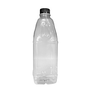 Garrafa Pet Cristal c/ Tampa 1000mL c/100un - Wide Stock