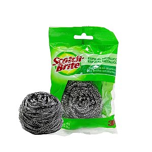 Esponja de Aço Espiral Metálico Scotch-Brite