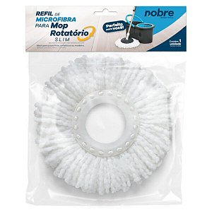 Refil mop rotação 360 slim Nobre 13L - Nobre