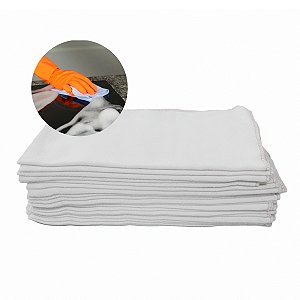 Flanela 38x58cm Branca 12 unidades Flanell