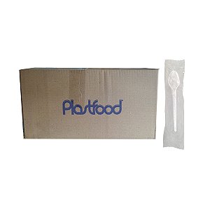 Colher de Plástico Sobremesa Cristal c/ 500 und - Plastfood