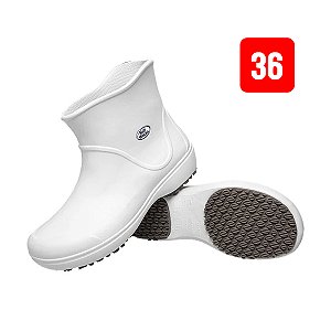 Bota Antiderrapante Cano Curto BB85 Branco Nº 36 Soft Woks