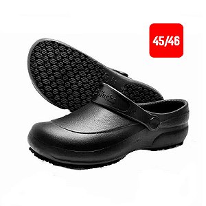 Sapato Babuche Antiderrapante BB60 Preto Nº 45/46 Soft Works