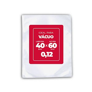 Saco Plástico para Vácuo 40cm x 60cm x 0,12 c/ 250 und - Itapack