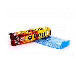 Saco Descartável para Gelo de Whisky 10 Sacos 180 Cubos Gbag