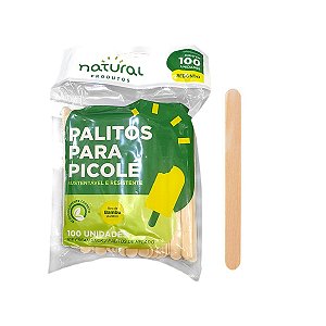 Palito de Sorvete c/ 100 und - Natural