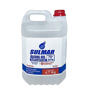 Álcool Gel 70% para Mãos 4,7kg - Sulmar