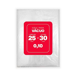 SACO PLAST.P/VACUO 25X30 0,10 C/1000