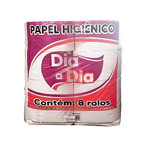 Papel Higiênico Rolo 1500gr Branco 8 unidades Dia Dia