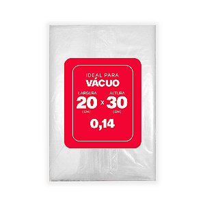 SACO PLAST.P/VACUO 20X30 0,14 C/250