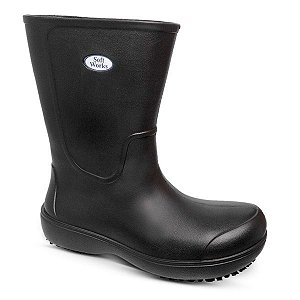 Bota Antiderrapante Cano Longo BB87 Preta Nº 42 Soft Works