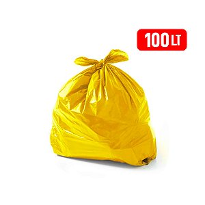 Saco para Coleta Seletiva 100 Litros Amarelo 100 unidades Embalac