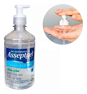 Álcool em Gel para as mãos 420g valvula Pump Asseptgel