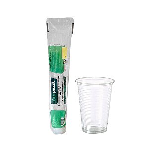Copo Plástico Descartável 200mL Transparente 100 unidades Fonplast