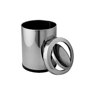 Lixeira Redonda de Inox com Tampa Meia Esfera 13,5 Litros - JSN