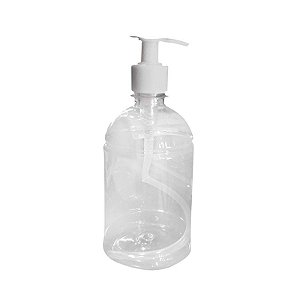 Embalagem Garrafa com Pump para Álcool em Gel/Sabonete 500mL