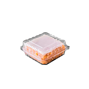 Embalagem Plástica Quadrada para Doce 300mL G655 Cristal 150 unidades Galvanotek