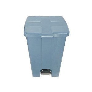 LIXEIRA QUADRADA CINZA COM PEDAL 25 LITROS JSN