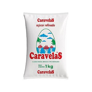Açúcar Refinado 1kg 10 unidades Caravelas