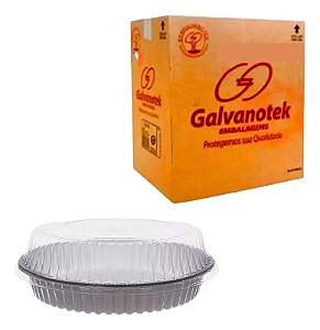 Embalagem Plástica Torta Pudim 1,4kg Branca G40 100 unidades Galvanotek