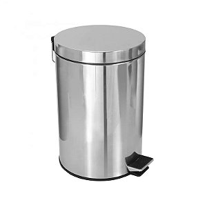 Lixeira Redonda de Inox com Pedal 12 Litros JSN