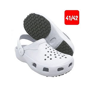Sapato Babuche Antiderrapante BB31 Branco Nº 41/42 Soft Works