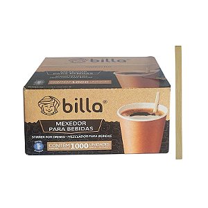 Mexedor para Café 11cm Bambu c/1000 Billa