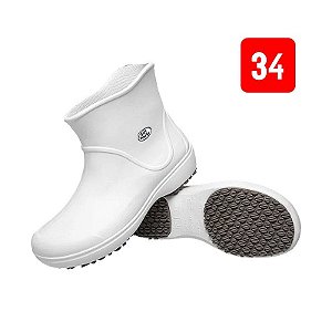 Bota Light Boot Antiderrapante BB85 Branco Nº 34 Soft Woks