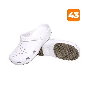 Sapato Babuche Antiderrapante BB31 Branco Nº 43/44 - Soft Works
