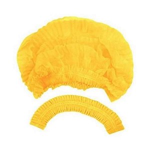 Touca Descartável Amarela 48cm Tnt 20gr c/100 unidades - Kadesc