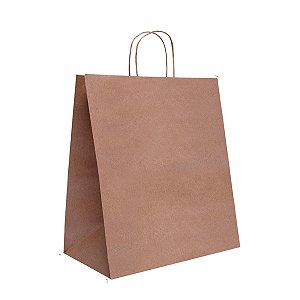 SACOLA PAPEL KRAFT 32X23X10 PT C/50 - NORT PEL