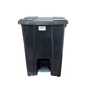 Lixeira Quadrada com Pedal 25L Preta - JSN