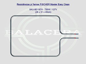 Resistências p/ fornos FISCHER Master Easy Clean SKU-6011874 - 1000W / 127V