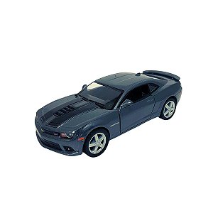 Miniatura colecionável Chevrolet Camaro 2014 Prata 1/38 muscle car