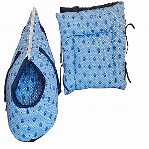 Kit transporte 4 em 1 bolsa colchonete impermeável cama casinha iglu